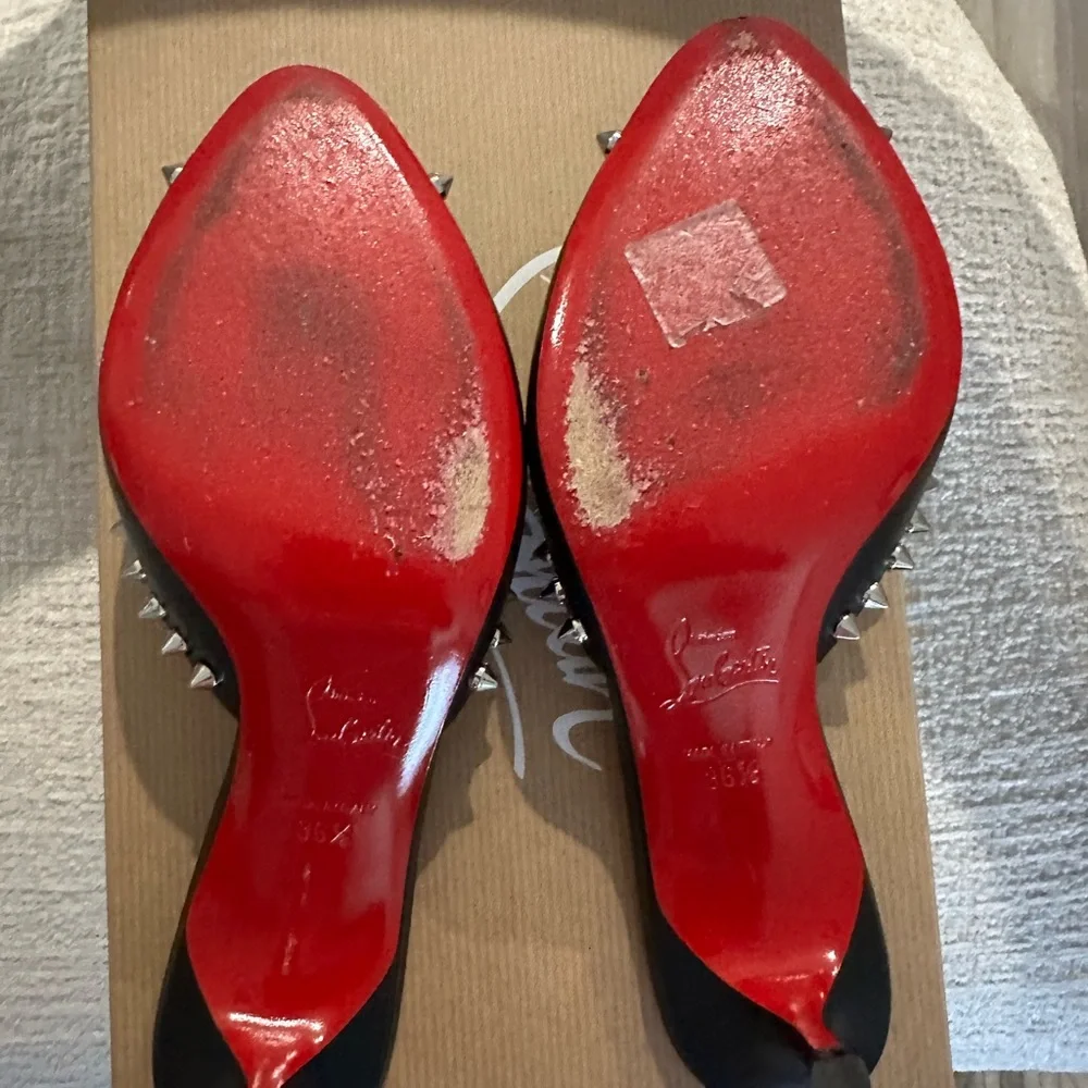 Christian Louboutin Black Studded Women's Shoes - Picture 5 of 6